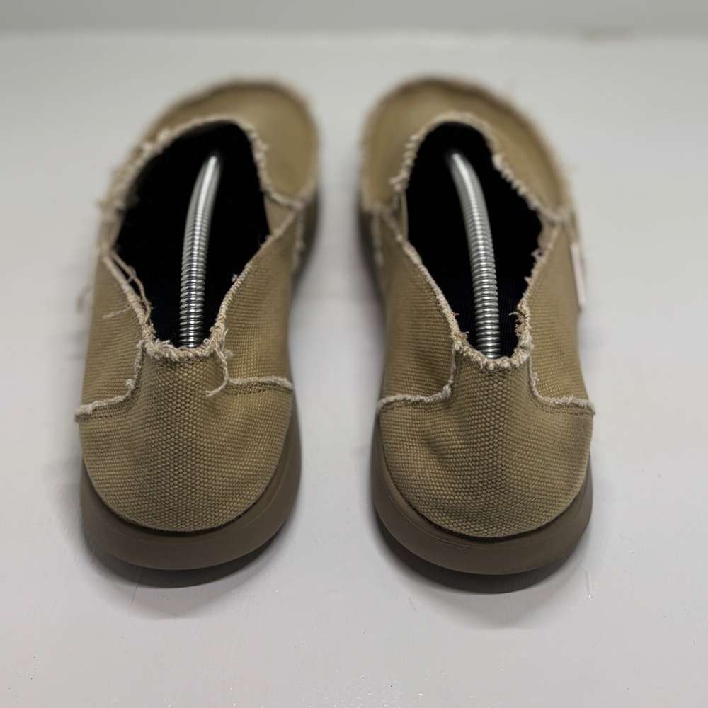 Crocs Santa Cruz Canvas Loafers Men’s 12 Tan Slip On Casual Comfort Shoes - Picture 8 of 15